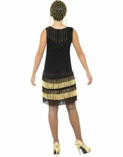 1920's Fringed Flapper Charleston Kostuum, Zwart -PartyWonders Store 1920s fringed flapper charleston kostuum zwart 2