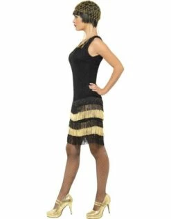1920's Fringed Flapper Charleston Kostuum, Zwart -PartyWonders Store 1920s fringed flapper charleston kostuum zwart 3