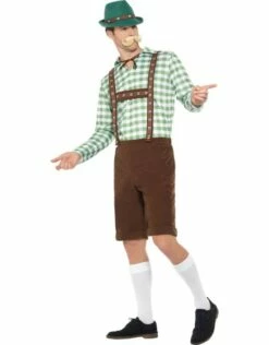 Alpine Bavarian Kostuum Groen/Bruin Voor Heren -PartyWonders Store alpine bavarian kostuum groen bruin voor heren 2