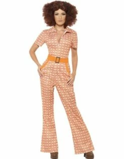 Authentiek Jaren 70 Dameskostuum, Oranje