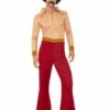 Authentiek Jaren 70 Herenkostuum, Rood -PartyWonders Store authentiek jaren 70 herenkostuum rood