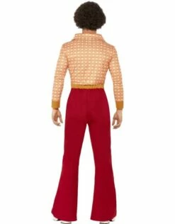 Authentiek Jaren 70 Herenkostuum, Rood -PartyWonders Store authentiek jaren 70 herenkostuum rood 2