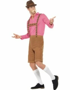 Bavarian Kostuum Rood/Bruin Voor Heren -PartyWonders Store bavarian kostuum rood bruin voor heren 2