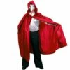 Cape Satijn Luxe Met Capuchon Rood -PartyWonders Store cape satijn luxe met capuchon rood