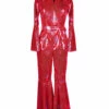 Catsuit "Disco", Rood -PartyWonders Store catsuit disco rood