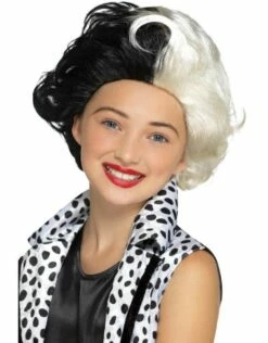 Cruella Pruik, Zwart/Wit, Voor Kinderen