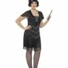 Curves Flapper Charleston Jurkje, Zwart -PartyWonders Store curves flapper charleston jurkje zwart