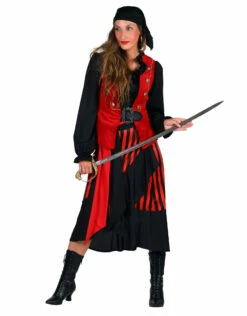 Dames Piratenkostuum "Mary Read", MIx Van Kleuren -PartyWonders Store dames piratenkostuum mary read mix van kleuren 2