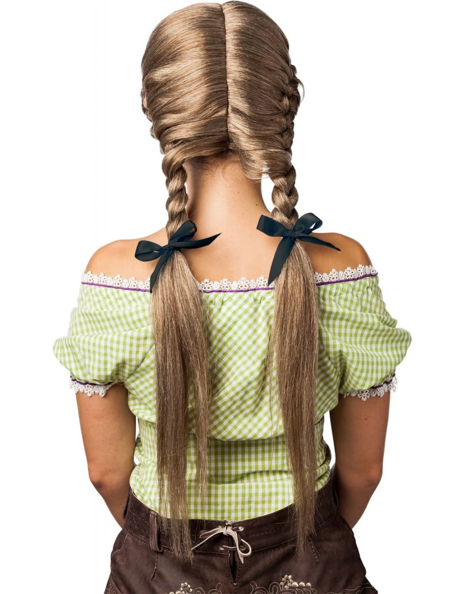 Damespruik Met Gevlochten Staartjes 5 Damespruik Met Gevlochten Staartjes - Image 3