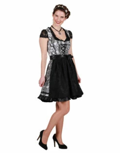 Dirndl "Isabella", Zwart-Wit -PartyWonders Store dirndl isabella zwart wit 2