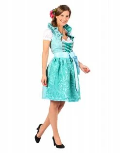 Dirndl Jurk ''Susanne'', Turquoise-Groen -PartyWonders Store dirndl jurk susanne turquoise groen 2