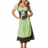 Dirndl Suedine Groen -PartyWonders Store dirndl suedine groen