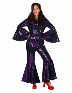 Disco Catsuit "Studio 54", Paars