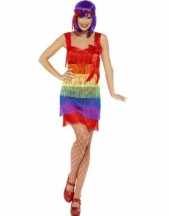 Flapper Charleston Kostuum Regenboog -PartyWonders Store flapper charleston kostuum regenboog 3