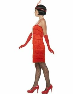 Flapper Kostuum, Rood -PartyWonders Store flapper kostuum rood 6