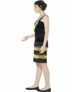 Flapper Kostuum , Zwart -PartyWonders Store flapper kostuum zwart 4