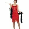 Flapper Shimmy Charleston Kostuum, Rood -PartyWonders Store flapper shimmy charleston kostuum rood