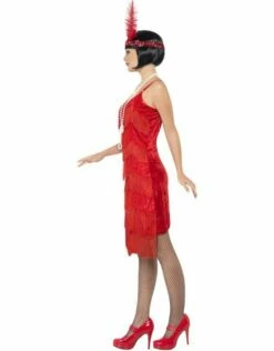 Flapper Shimmy Charleston Kostuum, Rood -PartyWonders Store flapper shimmy charleston kostuum rood 2