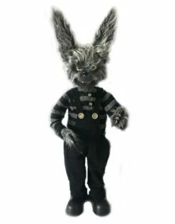 Halloweendecoratie Staand Konijn Met Licht En Geluid (60 Cm)