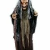 Halloweendecoratie Staande Heks Met Licht En Geluid (153 Cm) -PartyWonders Store halloweendecoratie staande heks met licht en gelui