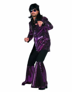 Heren Discokostuum "Studio 54", Paars