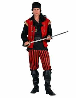 Heren Piratenkostuum "Black Beard", MIx Van Kleuren -PartyWonders Store heren piratenkostuum black beard mix van kleuren 2