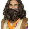 Hippie/Jezus Pruik En Baardset -PartyWonders Store hippie jezus pruik en baardset