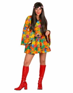 Hippie Jurkje Daisy, Oranje -PartyWonders Store hippie jurkje daisy oranje 2