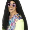 Hippie Pruik, Zwart -PartyWonders Store hippie pruik zwart