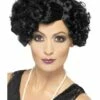 Jaren 20 Flirty Flapper Pruik, Zwart -PartyWonders Store jaren 20 flirty flapper pruik zwart