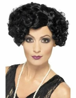 Jaren 20 Flirty Flapper Pruik, Zwart