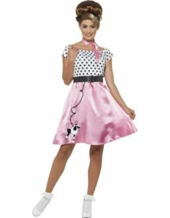 Jaren 50 Rock & Roll Kostuum, Pink