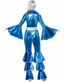 Jaren 70 Dancing Queen Kostuum, Blauw -PartyWonders Store jaren 70 dancing queen kostuum blauw 3
