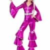 Jaren 70 Dancing Queen Kostuum, Pink -PartyWonders Store jaren 70 dancing queen kostuum pink