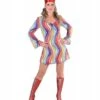 Jaren 70 Jurk, Rainbow Waves -PartyWonders Store jaren 70 jurk rainbow waves