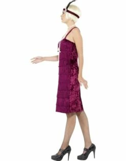 Jazz Flapper Kostuum, Bordeauxrood -PartyWonders Store jazz flapper kostuum bordeauxrood 2