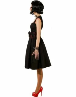 Jurk Rockabilly, Zwart Met Strik -PartyWonders Store jurk rockabilly zwart met strik 1
