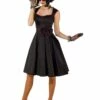 Jurk Rockabilly, Zwart Met Strik -PartyWonders Store jurk rockabilly zwart met strik
