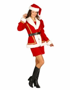 Kerstmeisje Deluxe Nathalia, Rood