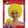 Krullenbol Pruik Felgeel -PartyWonders Store krullenbol pruik felgeel