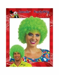 Krullenbol Pruik Felgroen