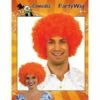 Krullenbol Pruik Feloranje -PartyWonders Store krullenbol pruik feloranje