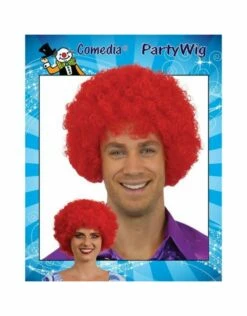 Krullenbol Pruik Felrood