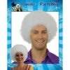 Krullenbol Pruik Wit -PartyWonders Store krullenbol pruik wit