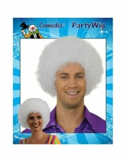 Krullenbol Pruik Wit