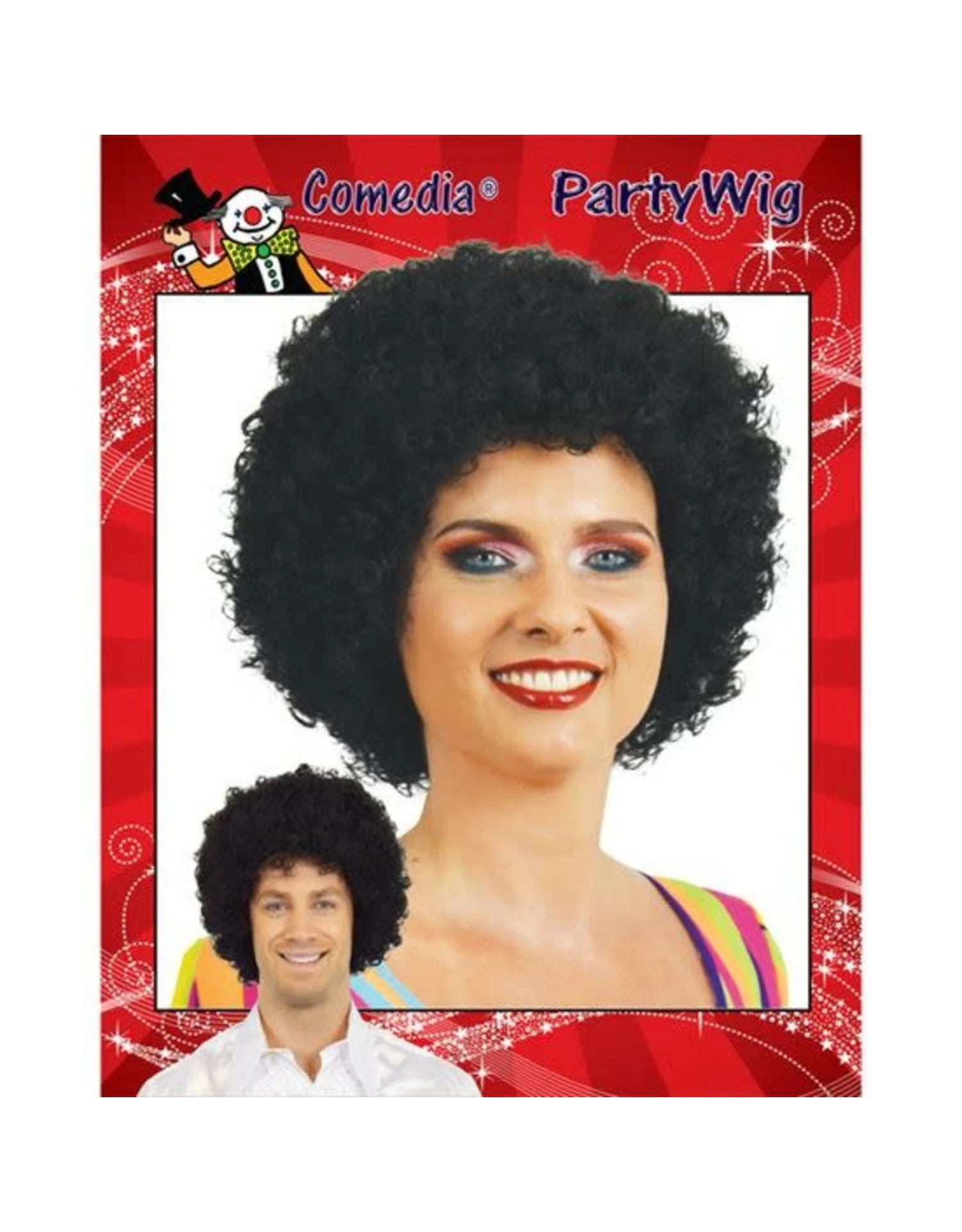 Krullenbol Pruik Zwart 2 Krullenbol Pruik Zwart