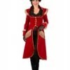 Lange Dames Jas ''Amélie'', Rood -PartyWonders Store lange dames jas amelie rood