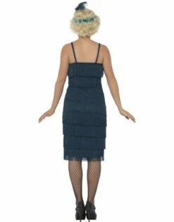 Lange Flapper Charleston Jurk Groen -PartyWonders Store lange flapper charleston jurk groen 2