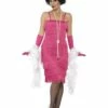 Lange Flapper Charleston Jurk Pink -PartyWonders Store lange flapper charleston jurk pink