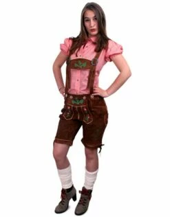 Lederhose Bruin Kort Model Dames -PartyWonders Store lederhose bruin kort model dames 3